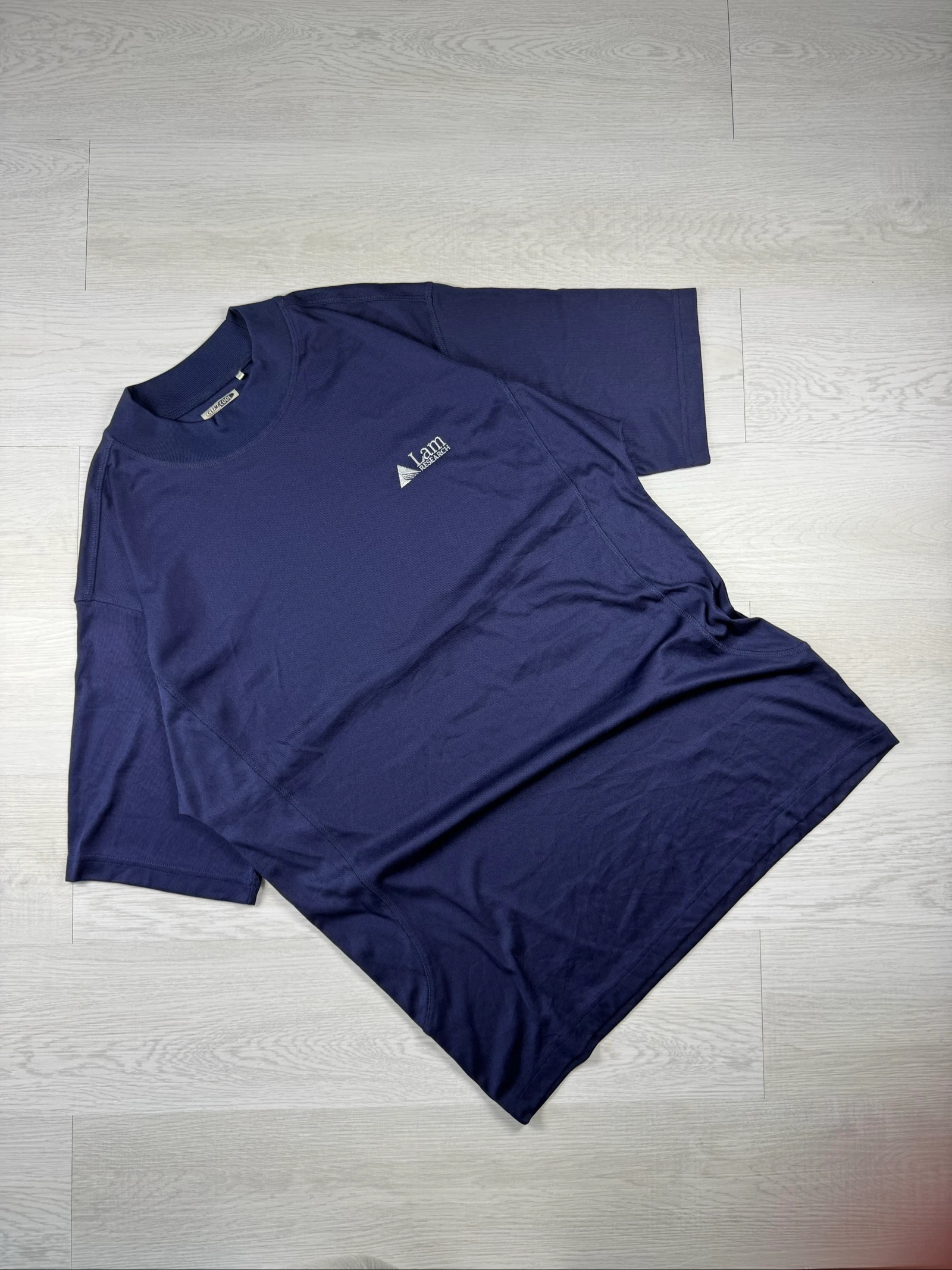 2007 Adidas ClimaCool Lam Research Technical T-Shirt Navy Y2K M
